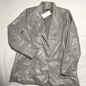 WAYF Silver blazer/jacket size M